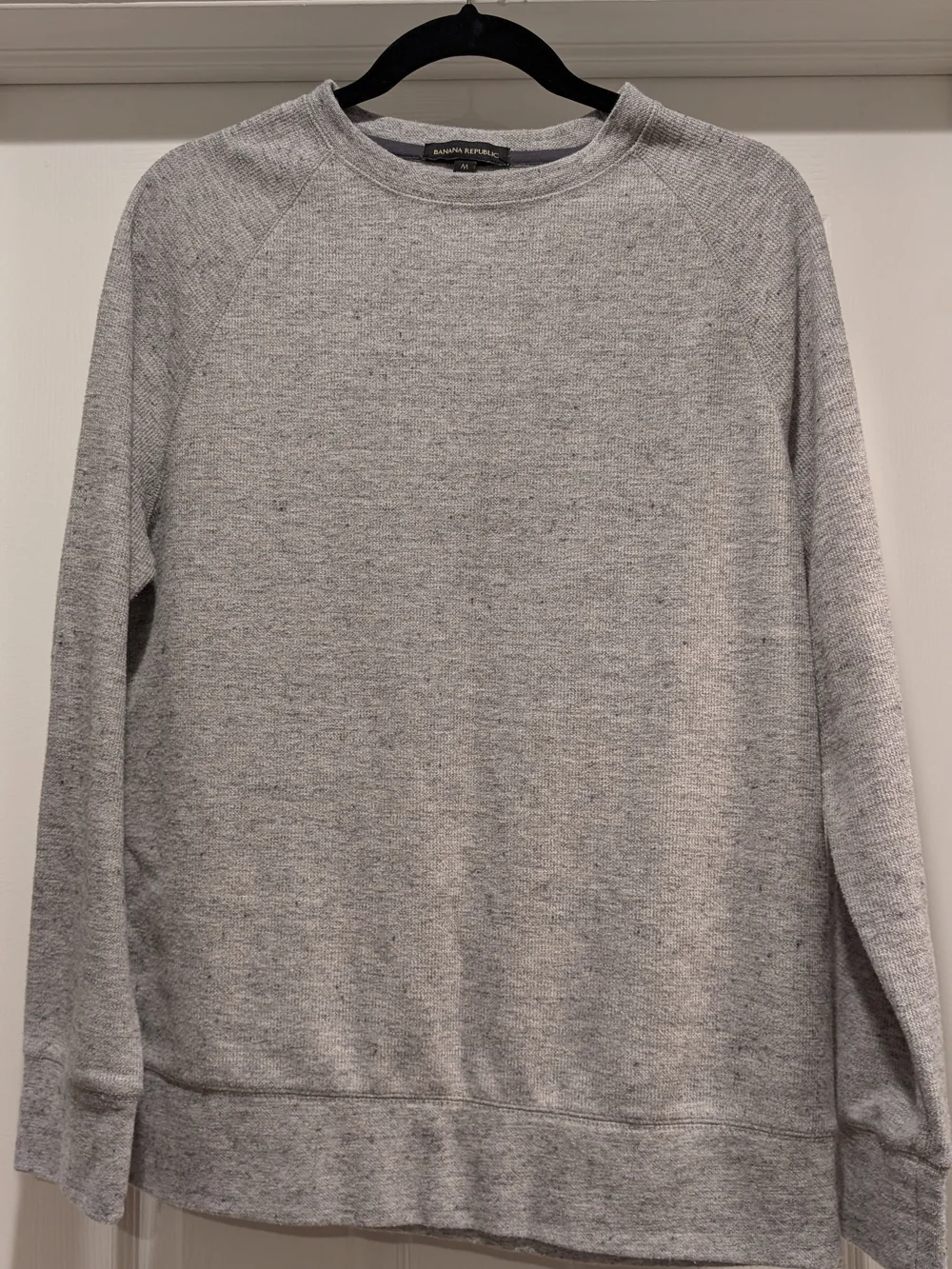 Banana Republic Men's Light Heather Gray Crewneck Sweater